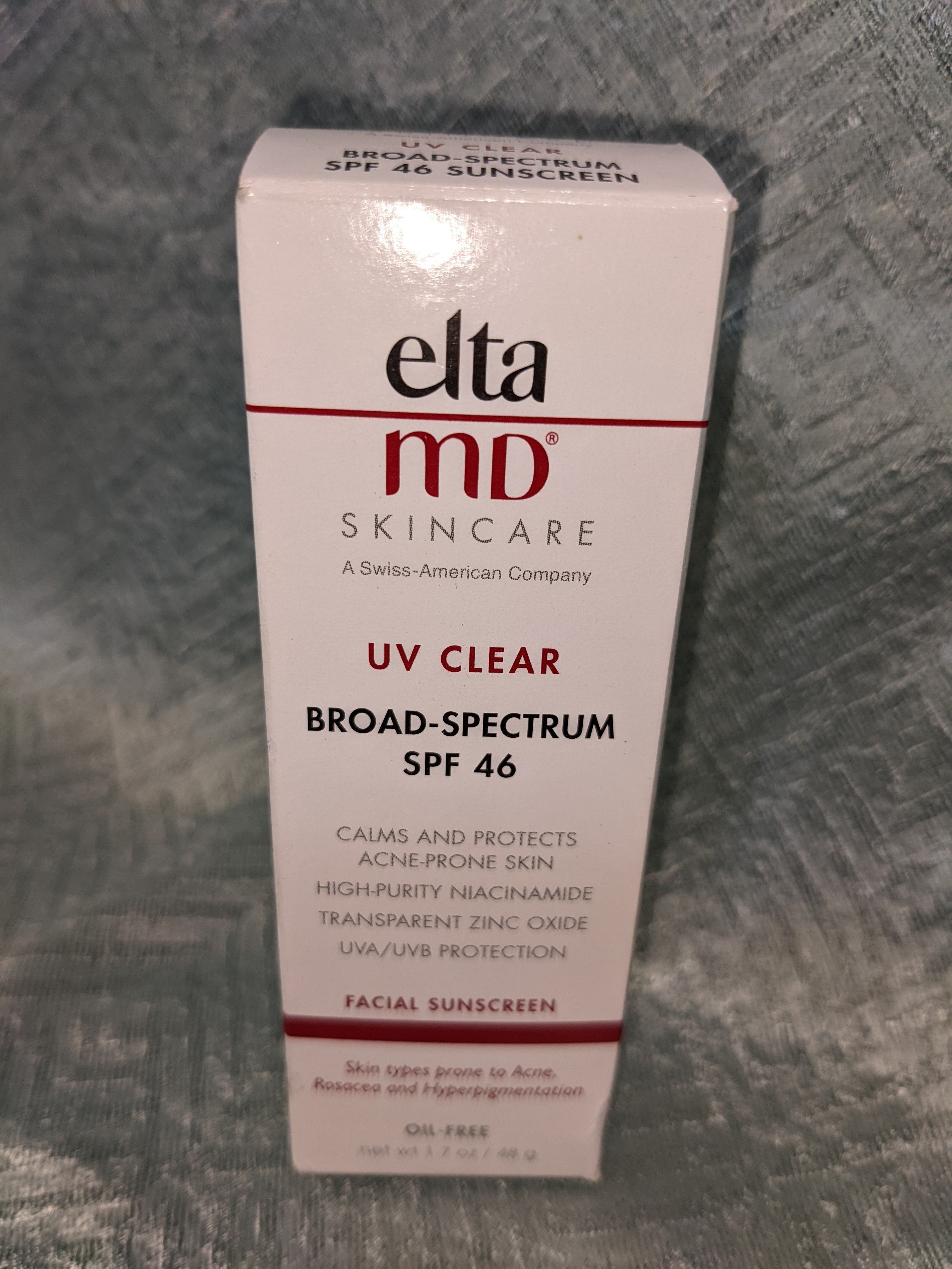 EltaMD UV Clear Facial Sunscreen Broad-Spectrum SPF 46 for Sensitive or Acne-Prone Skin, Oil-free, Dermatologist-Recommended Mineral-Based Zinc Oxide Formula (7495294550254)